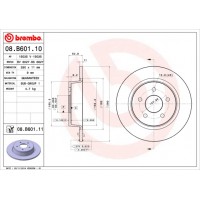 Диск гальмівний BREMBO 08.B601.11