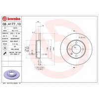 Диск гальмівний BREMBO 08.4177.10