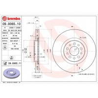 Диск гальмівний BREMBO 09.9365.11