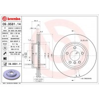 Диск гальмівний BREMBO 09.9581.11