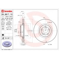 Диск гальмівний BREMBO 09.9817.10