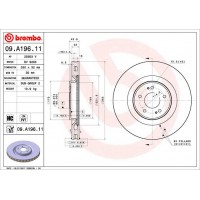 Диск гальмівний BREMBO 09.A196.11