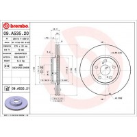 Диск гальмівний BREMBO 09.A535.21