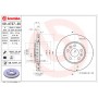 Диск гальмівний BREMBO 09.A727.21