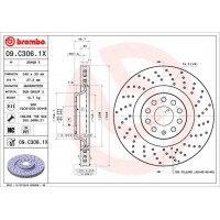 Диск гальмівний Xtra BREMBO 09.C306.1X