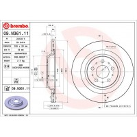 Диск гальмівний BREMBO 09.N361.11