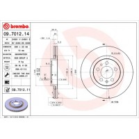 Гальмівний диск BREMBO 09.7012.11