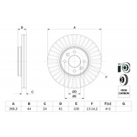 Диск гальмівний BOSCH 0986478590