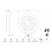 Гальмівний диск BOSCH 0986478601