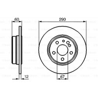 Гальмівний диск BOSCH 0986478607