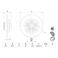 Диск гальмівний BOSCH 0986479015