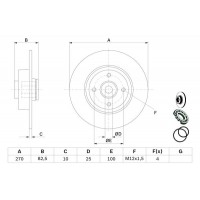 Гальмівний диск BOSCH 0986479274