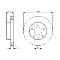 Диск гальмівний BOSCH 0986479315