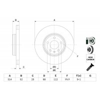 Диск гальмівний BOSCH 0986479467