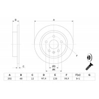 Диск гальмівний BOSCH 0986479513