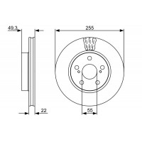 Гальмівний диск BOSCH 0986479564