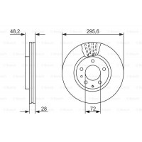 Гальмівний диск BOSCH 0986479758