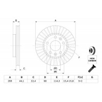 Диск гальмівний BOSCH 0986479779