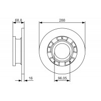 Диск гальмівний BOSCH 0986479A50