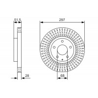 Диск гальмівний BOSCH 0986479B15