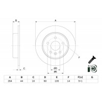 Гальмівний диск BOSCH 0986479D89