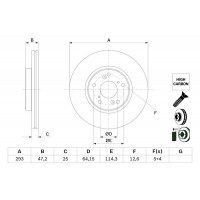 Диск гальмівний BOSCH 0986479G58