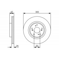 Гальмівний диск BOSCH 0986479R24