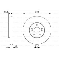 Гальмівний диск BOSCH 0986479R47