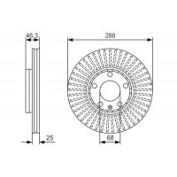 Диск гальмівний BOSCH 0986479R82