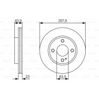 Диск гальмівний BOSCH 0986479S38