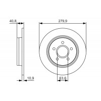 Гальмівний диск BOSCH 0986479S49