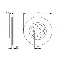 Гальмівний диск BOSCH 0986479S91