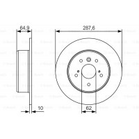 Гальмівний диск BOSCH 0986479T69