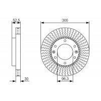 Гальмівний диск BOSCH 0986479T88