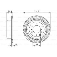 Диск гальмівний BOSCH 0986479T90