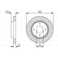 Гальмівний диск BOSCH 0986479U61