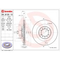 Диск гальмівний BREMBO 09.9132.10