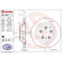 Диск гальмівний BREMBO 09.9871.11