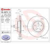 Диск гальмівний  FINITO BREMBO 09.A870.14