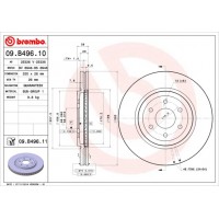 Диск гальмівний BREMBO 09.B496.10