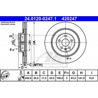 Диск гальмівний ATE 24.0120-0247.1