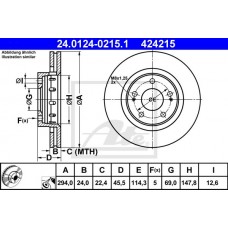Гальмівний диск ATE 24.0124-0215.1