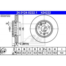 Гальмівний диск ATE 24.0124-0222.1