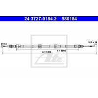 Трос гальма ATE 24.3727-0184.2