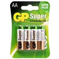 Комплект батарейок SUPER ALKALINE 1.5V LR6 АА 4шт GP 28632