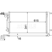 Радіатор кондиціонера MAHLE - KNECHT AC 566 000S