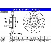 Гальмівний диск ATE 24.0132-0179.1