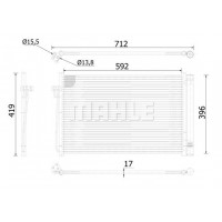 Радіатор кондиціонера MAHLE - KNECHT AC 344 000S