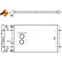 Радіатор охолодження двигуна NRF 509529