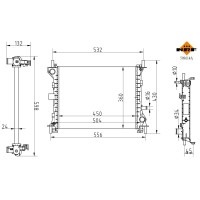 Радіатор охолодження двигуна NRF 509614A